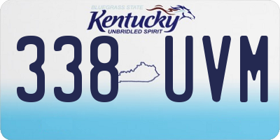 KY license plate 338UVM
