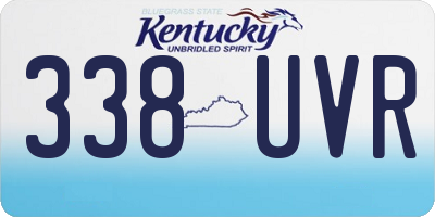 KY license plate 338UVR