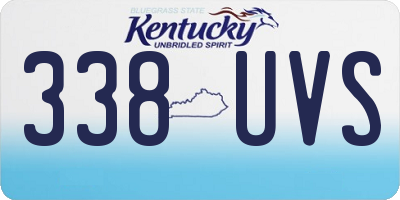 KY license plate 338UVS
