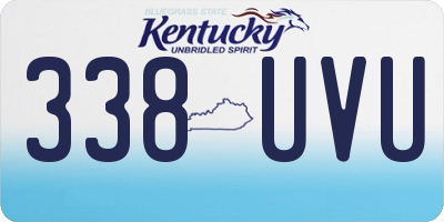 KY license plate 338UVU