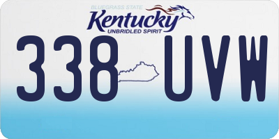 KY license plate 338UVW