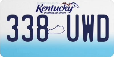 KY license plate 338UWD