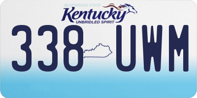 KY license plate 338UWM