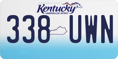 KY license plate 338UWN