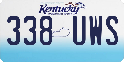 KY license plate 338UWS