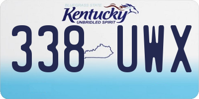 KY license plate 338UWX