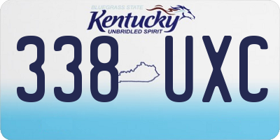 KY license plate 338UXC