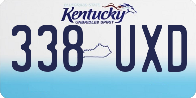 KY license plate 338UXD