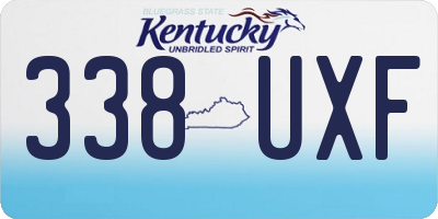 KY license plate 338UXF