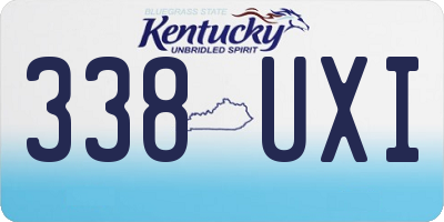 KY license plate 338UXI
