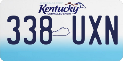 KY license plate 338UXN