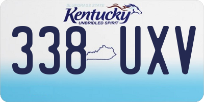 KY license plate 338UXV