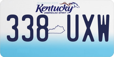 KY license plate 338UXW