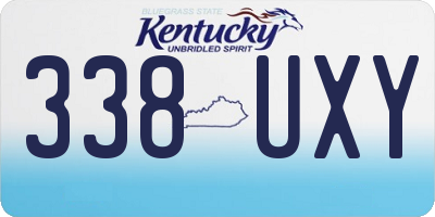 KY license plate 338UXY