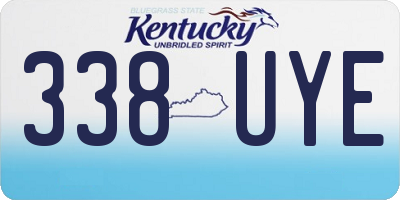 KY license plate 338UYE