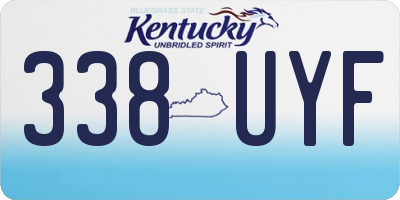 KY license plate 338UYF