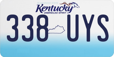 KY license plate 338UYS