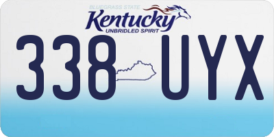 KY license plate 338UYX