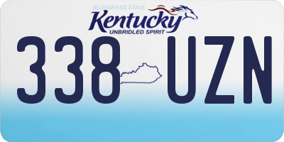 KY license plate 338UZN