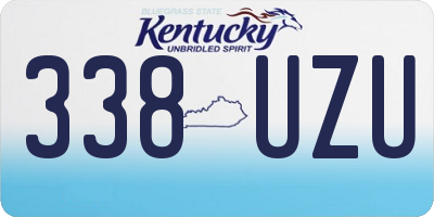 KY license plate 338UZU