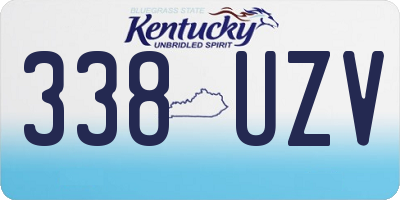 KY license plate 338UZV