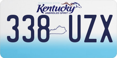 KY license plate 338UZX