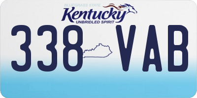 KY license plate 338VAB