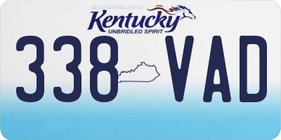KY license plate 338VAD