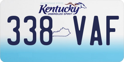 KY license plate 338VAF