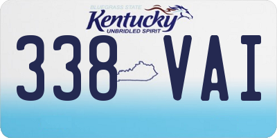 KY license plate 338VAI
