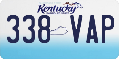 KY license plate 338VAP