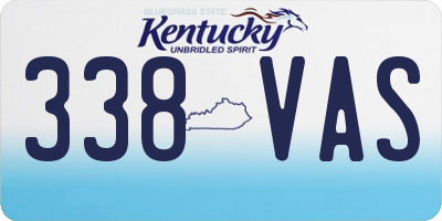 KY license plate 338VAS