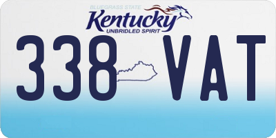 KY license plate 338VAT