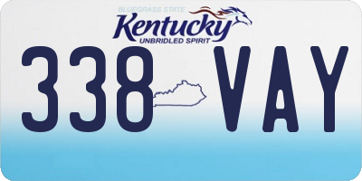 KY license plate 338VAY