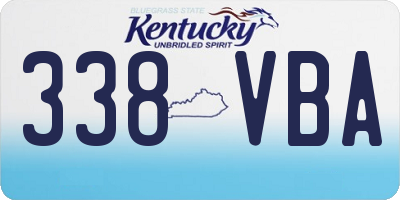 KY license plate 338VBA