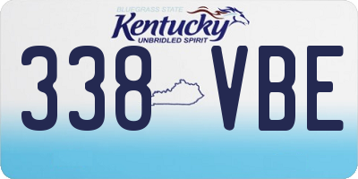 KY license plate 338VBE