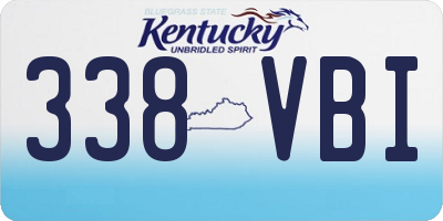 KY license plate 338VBI