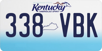 KY license plate 338VBK