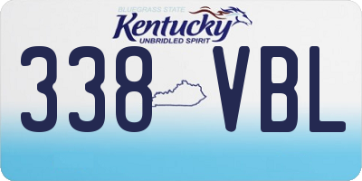 KY license plate 338VBL