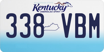 KY license plate 338VBM