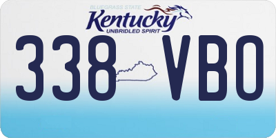 KY license plate 338VBO