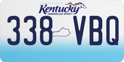 KY license plate 338VBQ