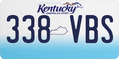 KY license plate 338VBS