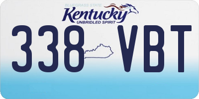 KY license plate 338VBT