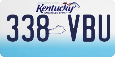 KY license plate 338VBU