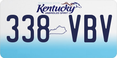 KY license plate 338VBV