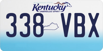 KY license plate 338VBX