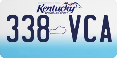 KY license plate 338VCA