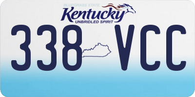 KY license plate 338VCC