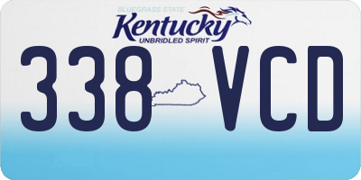 KY license plate 338VCD